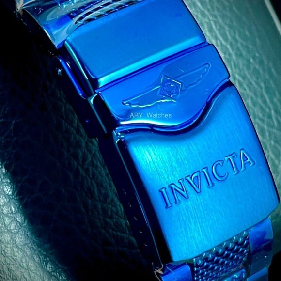 NEW Invicta Coalition Forces 42MM Blue Dial Quartz Blue Bracelet Watch - Picture 5 of 10